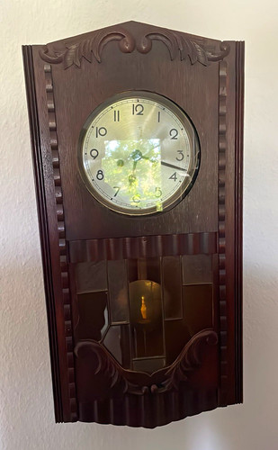 Klassische holz wanduhr analog - holz-wanduhr,
