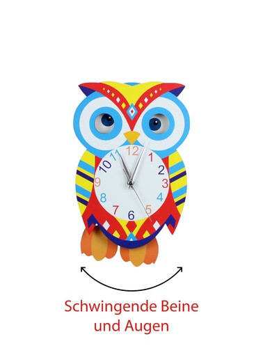 Wanduhr bunte eule - bunte,