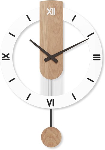 Wanduhr holz mit pendel - holz,