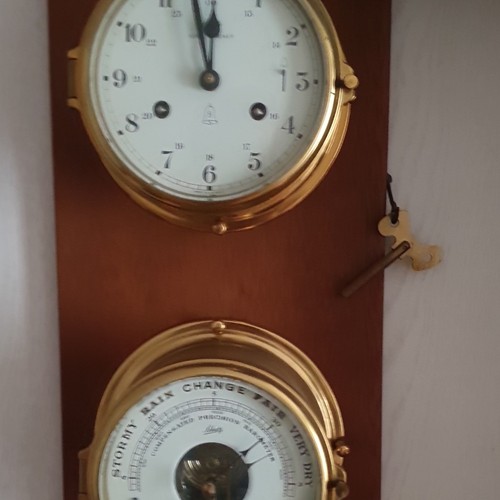 Maritime holz metall - holz-metall, wanduhr