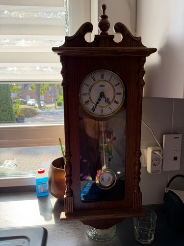 Mebus wanduhr antikholz mit - wanduhr,