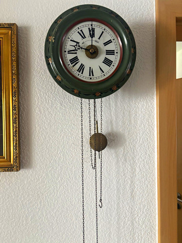 Mechanische runde holz wanduhr - runde, holz-wanduhr